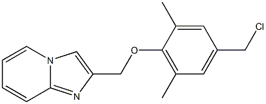 2-[4-(chloromethyl)-2,6-dimethylphenoxymethyl]imidazo[1,2-a]pyridine Struktur