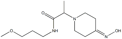 2-[4-(hydroxyimino)piperidin-1-yl]-N-(3-methoxypropyl)propanamide Struktur