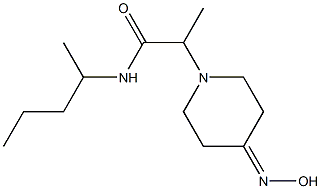 2-[4-(hydroxyimino)piperidin-1-yl]-N-(pentan-2-yl)propanamide Struktur