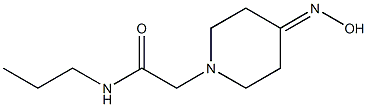 2-[4-(hydroxyimino)piperidin-1-yl]-N-propylacetamide Struktur