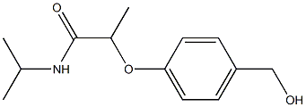 2-[4-(hydroxymethyl)phenoxy]-N-(propan-2-yl)propanamide Struktur