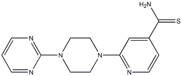 2-[4-(pyrimidin-2-yl)piperazin-1-yl]pyridine-4-carbothioamide Struktur