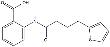 2-[4-(thiophen-2-yl)butanamido]benzoic acid Struktur