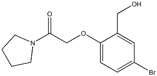 2-[4-bromo-2-(hydroxymethyl)phenoxy]-1-(pyrrolidin-1-yl)ethan-1-one Struktur