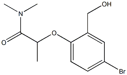 2-[4-bromo-2-(hydroxymethyl)phenoxy]-N,N-dimethylpropanamide Struktur