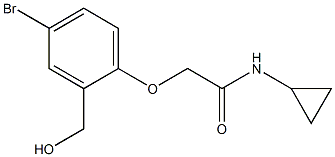 2-[4-bromo-2-(hydroxymethyl)phenoxy]-N-cyclopropylacetamide Struktur