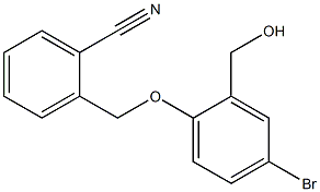 2-[4-bromo-2-(hydroxymethyl)phenoxymethyl]benzonitrile Struktur