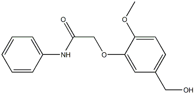 2-[5-(hydroxymethyl)-2-methoxyphenoxy]-N-phenylacetamide Struktur