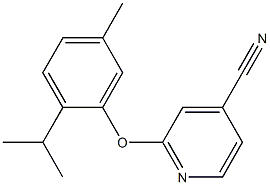 2-[5-methyl-2-(propan-2-yl)phenoxy]pyridine-4-carbonitrile Struktur