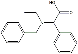 2-[benzyl(ethyl)amino]-2-phenylacetic acid Struktur