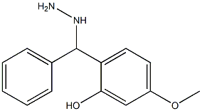 2-[hydrazinyl(phenyl)methyl]-5-methoxyphenol Struktur