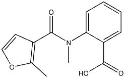 2-[methyl(2-methyl-3-furoyl)amino]benzoic acid Struktur