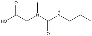 2-[methyl(propylcarbamoyl)amino]acetic acid Struktur