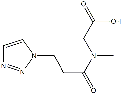 2-[N-methyl-3-(1H-1,2,3-triazol-1-yl)propanamido]acetic acid Struktur