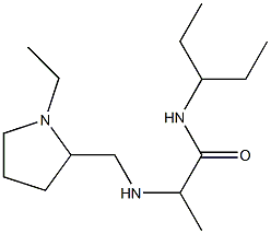 2-{[(1-ethylpyrrolidin-2-yl)methyl]amino}-N-(pentan-3-yl)propanamide Struktur