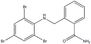 2-{[(2,4,6-tribromophenyl)amino]methyl}benzamide Struktur