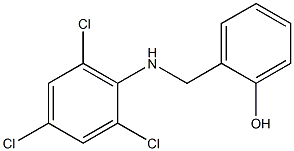 2-{[(2,4,6-trichlorophenyl)amino]methyl}phenol Struktur