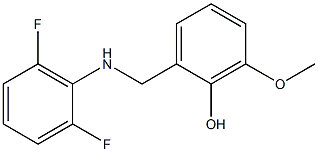 2-{[(2,6-difluorophenyl)amino]methyl}-6-methoxyphenol Struktur