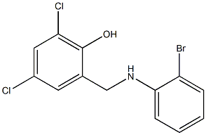 2-{[(2-bromophenyl)amino]methyl}-4,6-dichlorophenol Struktur