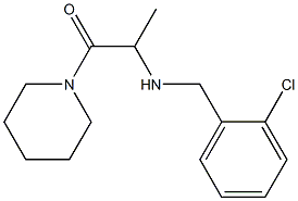 2-{[(2-chlorophenyl)methyl]amino}-1-(piperidin-1-yl)propan-1-one Struktur