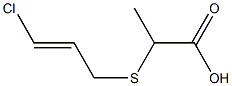 2-{[(2E)-3-chloroprop-2-enyl]thio}propanoic acid Struktur