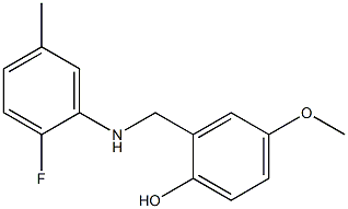 2-{[(2-fluoro-5-methylphenyl)amino]methyl}-4-methoxyphenol Struktur