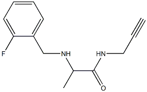 2-{[(2-fluorophenyl)methyl]amino}-N-(prop-2-yn-1-yl)propanamide Struktur