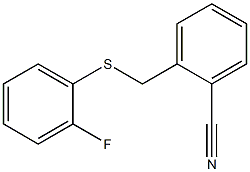 2-{[(2-fluorophenyl)sulfanyl]methyl}benzonitrile Struktur