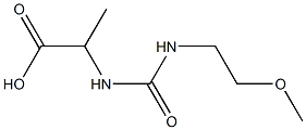 2-{[(2-methoxyethyl)carbamoyl]amino}propanoic acid Struktur