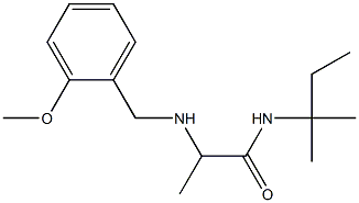 2-{[(2-methoxyphenyl)methyl]amino}-N-(2-methylbutan-2-yl)propanamide Struktur