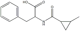 2-{[(2-methylcyclopropyl)carbonyl]amino}-3-phenylpropanoic acid Struktur