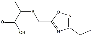 2-{[(3-ethyl-1,2,4-oxadiazol-5-yl)methyl]sulfanyl}propanoic acid Struktur