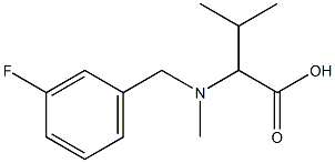 2-{[(3-fluorophenyl)methyl](methyl)amino}-3-methylbutanoic acid Struktur