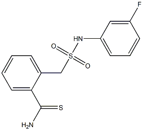 2-{[(3-fluorophenyl)sulfamoyl]methyl}benzene-1-carbothioamide Struktur