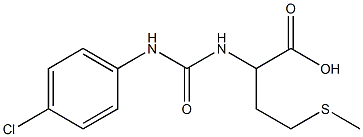 2-{[(4-chlorophenyl)carbamoyl]amino}-4-(methylsulfanyl)butanoic acid Struktur