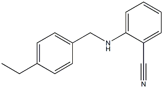 2-{[(4-ethylphenyl)methyl]amino}benzonitrile Struktur