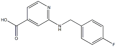 2-{[(4-fluorophenyl)methyl]amino}pyridine-4-carboxylic acid Struktur