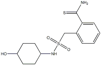 2-{[(4-hydroxycyclohexyl)sulfamoyl]methyl}benzene-1-carbothioamide Struktur