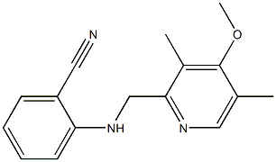 2-{[(4-methoxy-3,5-dimethylpyridin-2-yl)methyl]amino}benzonitrile Struktur