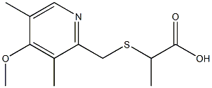 2-{[(4-methoxy-3,5-dimethylpyridin-2-yl)methyl]sulfanyl}propanoic acid Struktur