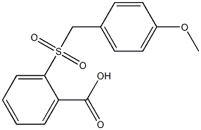 2-{[(4-methoxyphenyl)methane]sulfonyl}benzoic acid Struktur