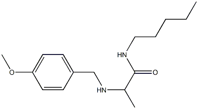 2-{[(4-methoxyphenyl)methyl]amino}-N-pentylpropanamide Struktur