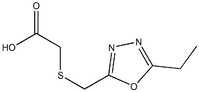 2-{[(5-ethyl-1,3,4-oxadiazol-2-yl)methyl]sulfanyl}acetic acid Struktur