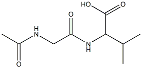 2-{[(acetylamino)acetyl]amino}-3-methylbutanoic acid Struktur