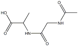 2-{[(acetylamino)acetyl]amino}propanoic acid Struktur