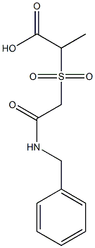 2-{[(benzylcarbamoyl)methane]sulfonyl}propanoic acid Struktur