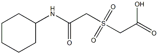 2-{[(cyclohexylcarbamoyl)methane]sulfonyl}acetic acid Struktur