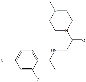 2-{[1-(2,4-dichlorophenyl)ethyl]amino}-1-(4-methylpiperazin-1-yl)ethan-1-one Struktur