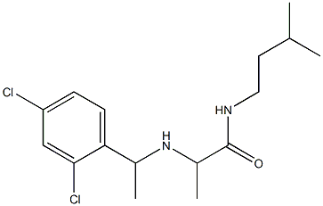 2-{[1-(2,4-dichlorophenyl)ethyl]amino}-N-(3-methylbutyl)propanamide Struktur