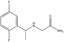 2-{[1-(2,5-difluorophenyl)ethyl]amino}acetamide Struktur